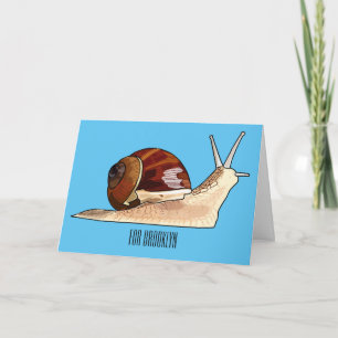 Carte Illustration d'escargot