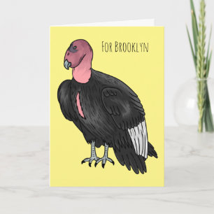 Carte Illustration d'oiseau condor de Californie