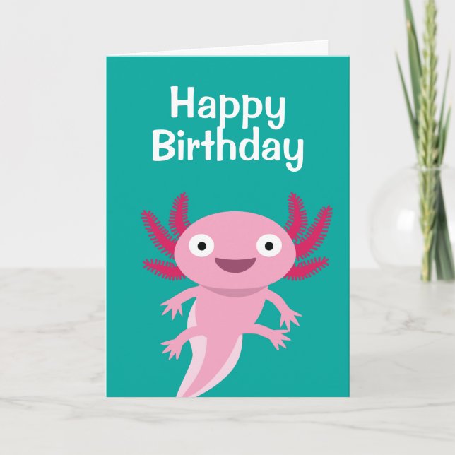 Carte Illustration drôle Axolotl (Devant)