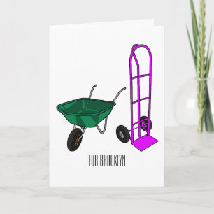 Carte Illustration du chariot à roues et du chariot à ma