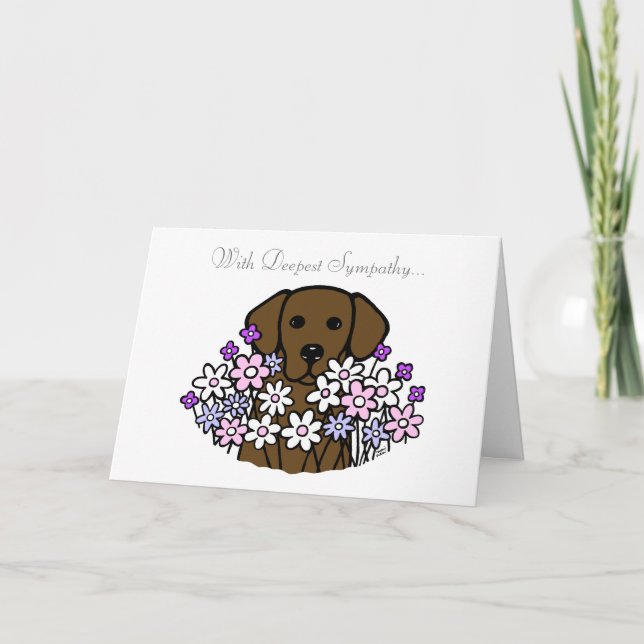 Carte Illustration du labrador au beau chocolat à l'âme (Devant)