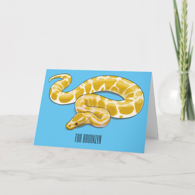 Carte Illustration du serpent python birman (Devant)