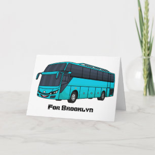 Carte Illustration d'un autobus à passagers moderne