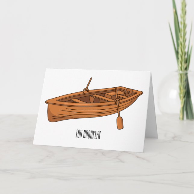 Carte Illustration d'un bateau à roues (Devant)
