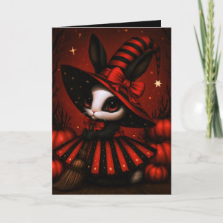 Carte Illustration d'un costume d'Halloween de sorcière