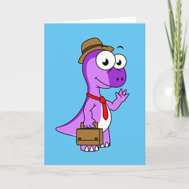 Carte Illustration D'Un Homme D'Affaires Pachycéphalosau (Devant)