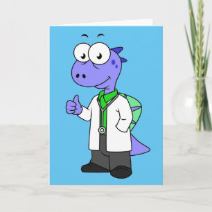 Carte Illustration D'Un Médecin Spinosaure.