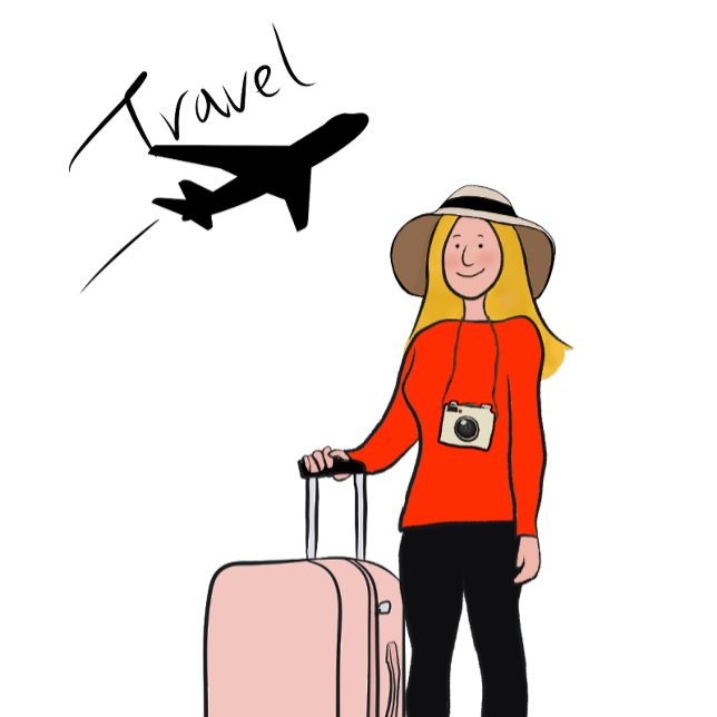 Carte illustration d'un voyageur (Créateur téléchargé)