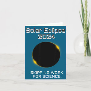 Carte Illustration Éclipse Solaire Manquant au Travail S