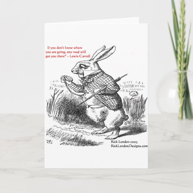 Carte Illustration et devis de Lewis Carroll (Devant)