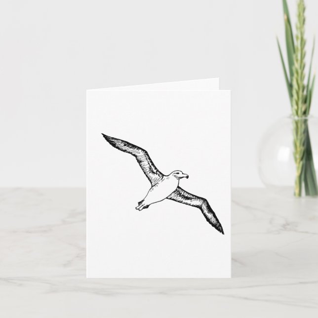 Carte Illustration Flying Albatross (Devant)