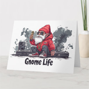 Carte Illustration Gnome Hip hop - Gnome Life