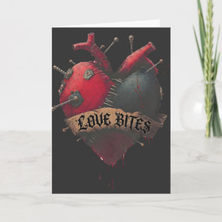 Carte Illustration gothique d'un cœur anatomique "Love B