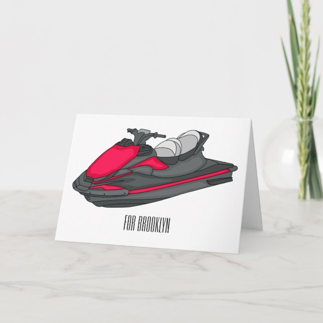 Carte Illustration Jet ski (Devant)