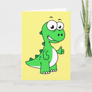 Carte Illustration Mignonne Du Tyrannosaurus Rex. 2