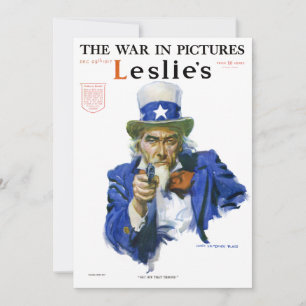 Carte Illustration patriotique vintage de l'oncle Sam en