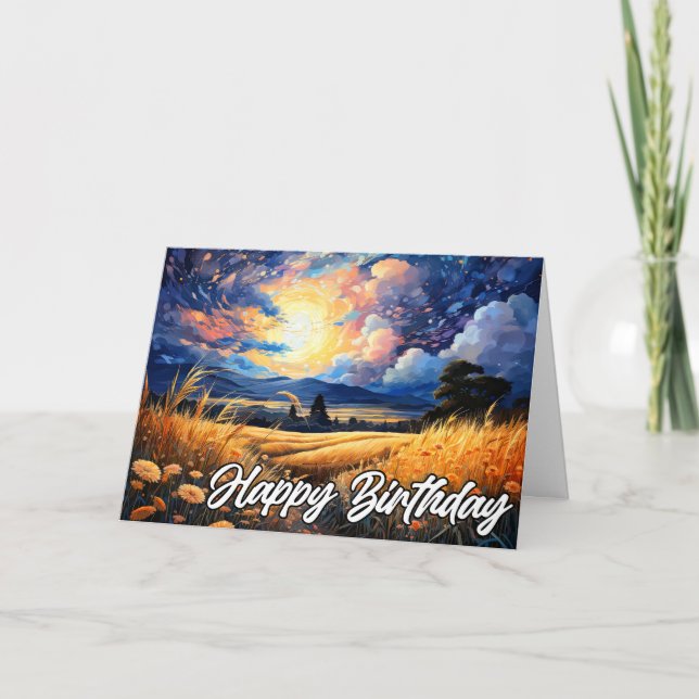 Carte Illustration pittoresque Prairie (Devant)