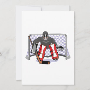 Carte illustration réaliste du but de hockey sur glace