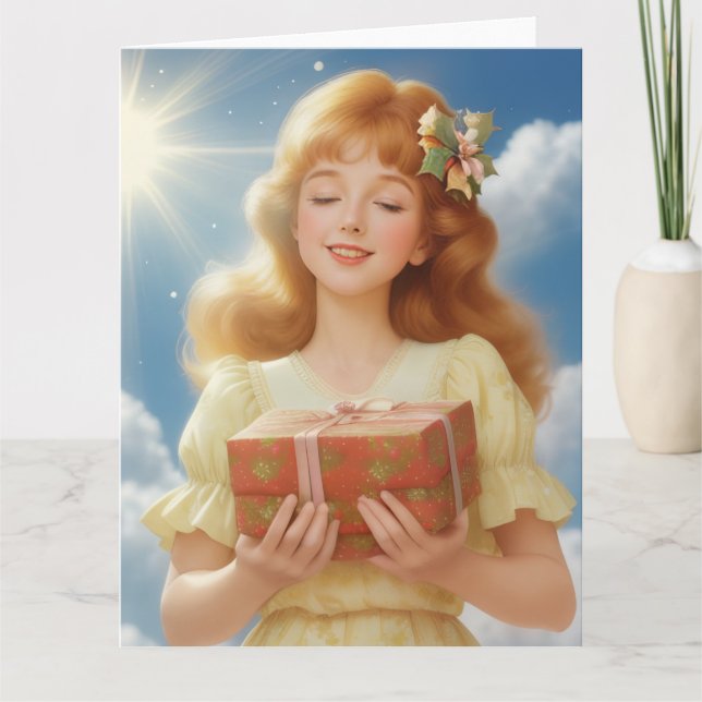 Carte Illustration rétro de Noël (Devant)