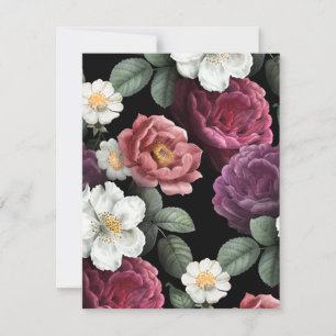 Carte Illustration Rose vintage