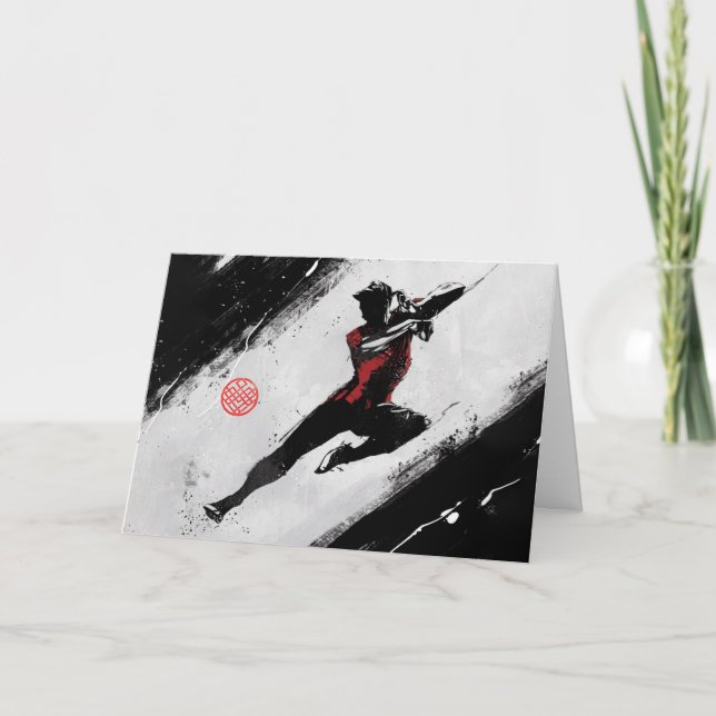 Carte Illustration Shang-Chi Kick (Devant)