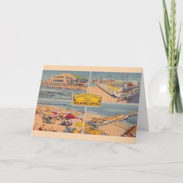 Carte Illustré d'Atlantic City vintage  (Devant)