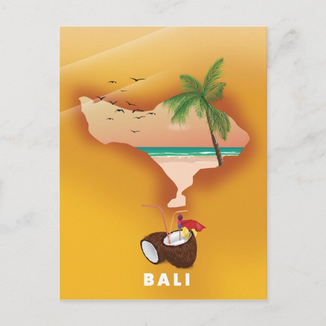 Carte illustrée de Bali (Devant)