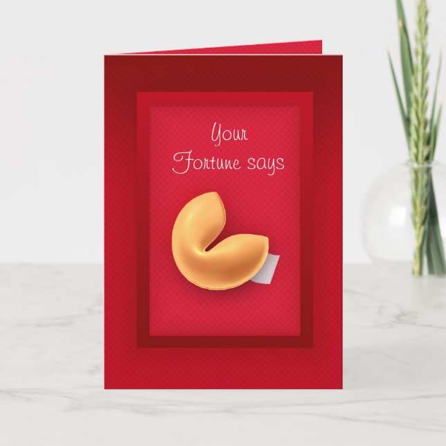 Carte illustrée de biscuit de fortune - message (Devant)