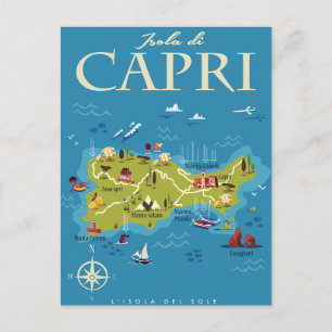 Carte illustrée de Capri