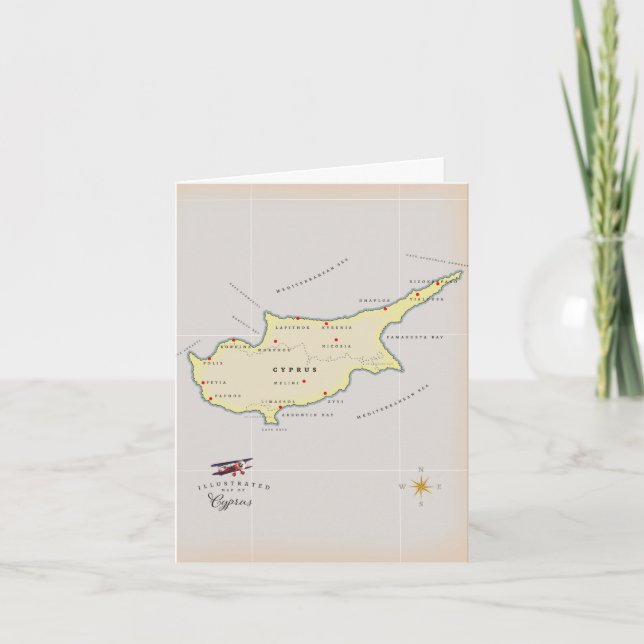Carte illustrée de Chypre. (Devant)