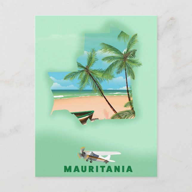 Carte illustrée de la Mauritanie (Devant)
