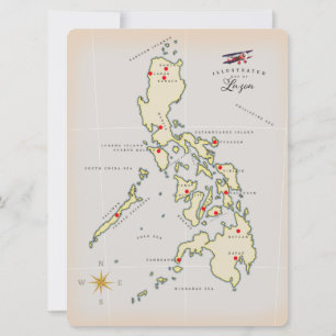 Carte illustrée de Luzon Philippines