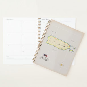 Carte illustrée de Porto Rico.