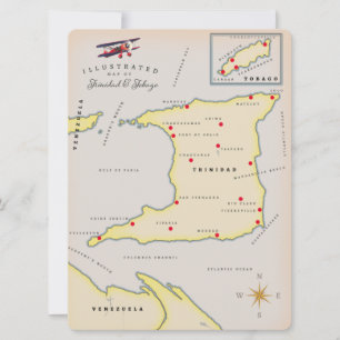Carte illustrée de Trinité-et-Tobago