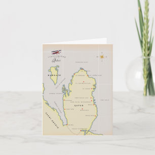 Carte illustrée du Qatar