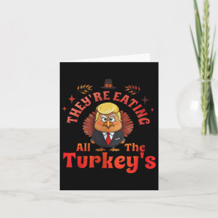 Carte Ils Mangent Les Dindons Thanksgiving Humour