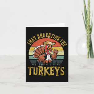 Carte Ils Mangent Les Dindons Thanksgiving Turkey Tr