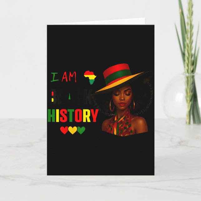 Carte Im Black History Month African American Afro Women (Devant)