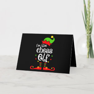 Carte im chess elf xmas famille ami cadeau de noël