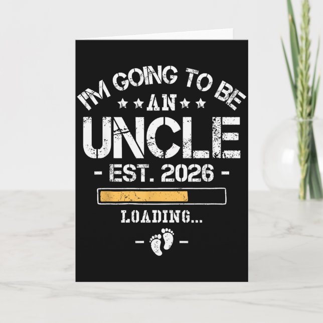 Carte I'm Going To Be An Uncle 2026 - New Baby Announcem (Devant)