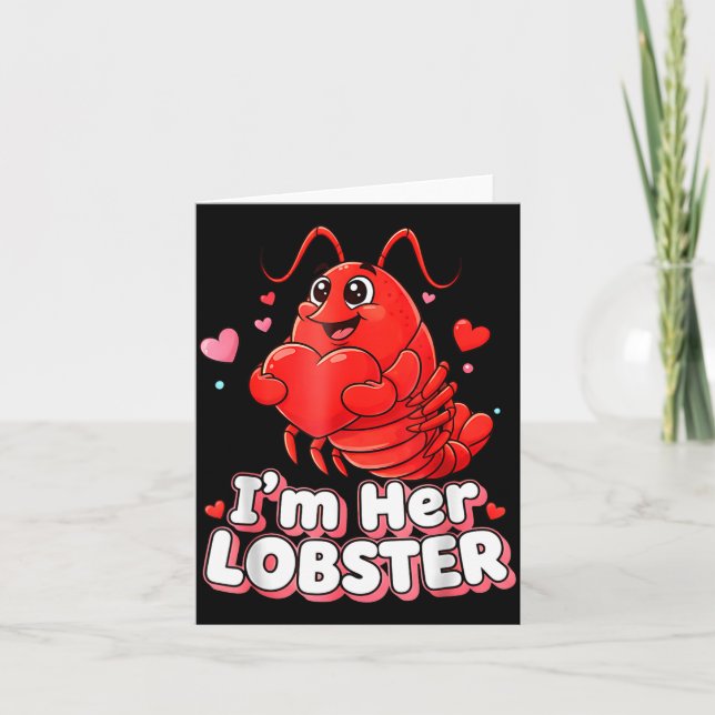 Carte I'm Her Lobster Matching Couple Valentine's Day Wo (Devant)