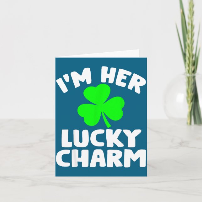 Carte I'm Her Lucky Charm Funny Couples St Patrick's Day (Devant)