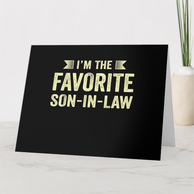 Carte Im Le Fils Favori En droit Amusant Fils Humour De  (Devant)