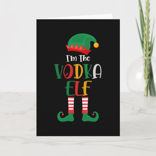 Carte Im L'elfe Vodka De Noël (Devant)