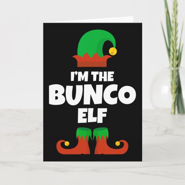 Carte I'm The Bunco Elf Family Pajama Christmas Funny Bu (Devant)