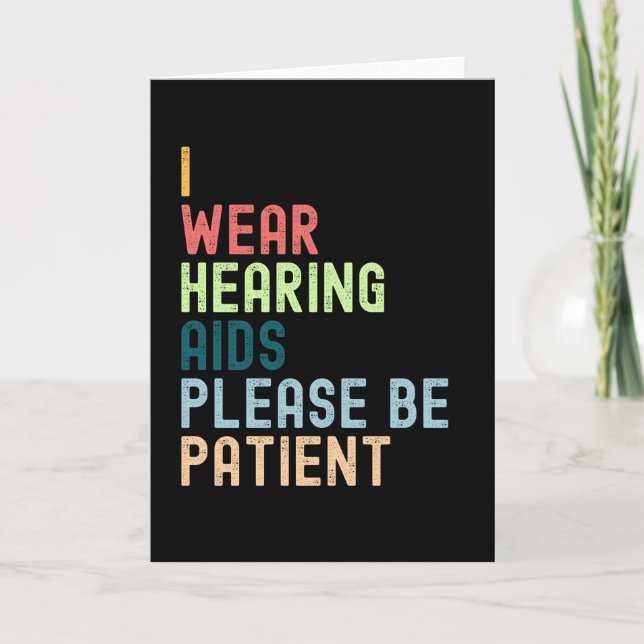Carte I'm Wear Hearing Aids Please (Devant)