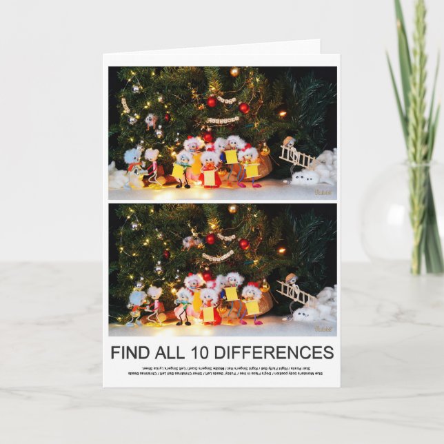 Carte Image à rechercher de 10 différences des Kerstfubb (Devant)