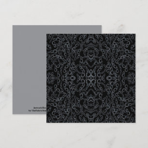 Carte Image Miroir Abstraite Chaînée Grise Sur Fond Noir