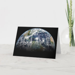 Carte Image Mosaïque De La Planète Terre Avec 3 Ouragans
