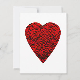 Carte Image Rouge-Coeur Lumineux.